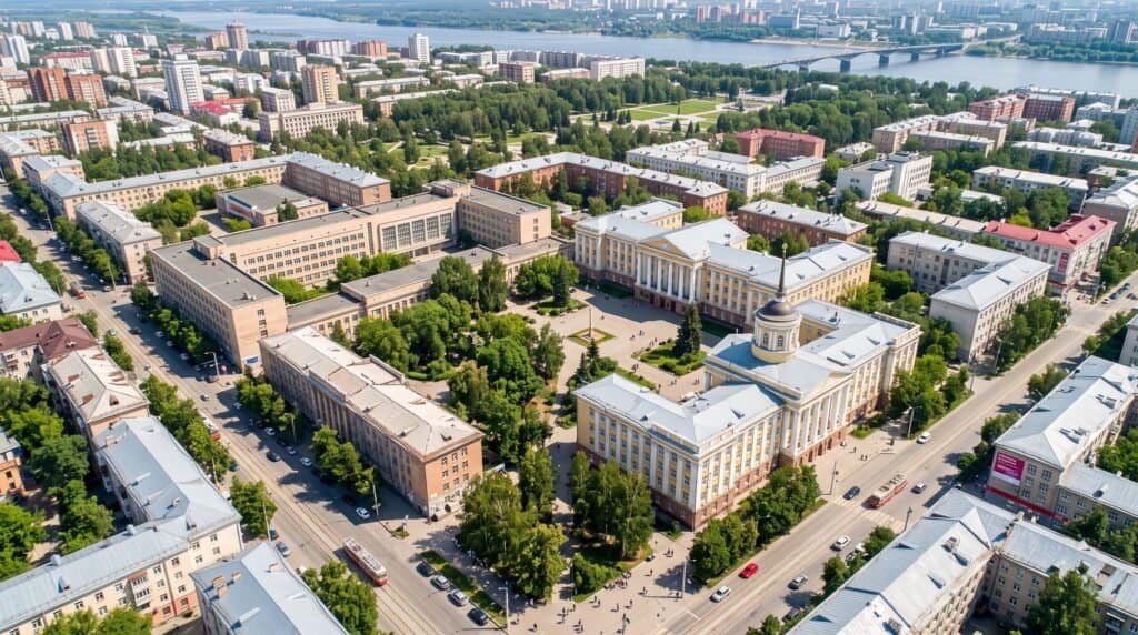 aerial view of Perm State Medical University